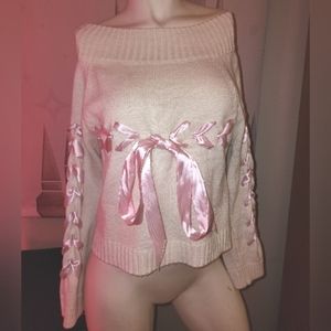 Pink Ribbon Sweater